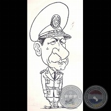 GENERAL LINO CÉSAR OVIEDO - Caricatura de Botti - Año 1992
